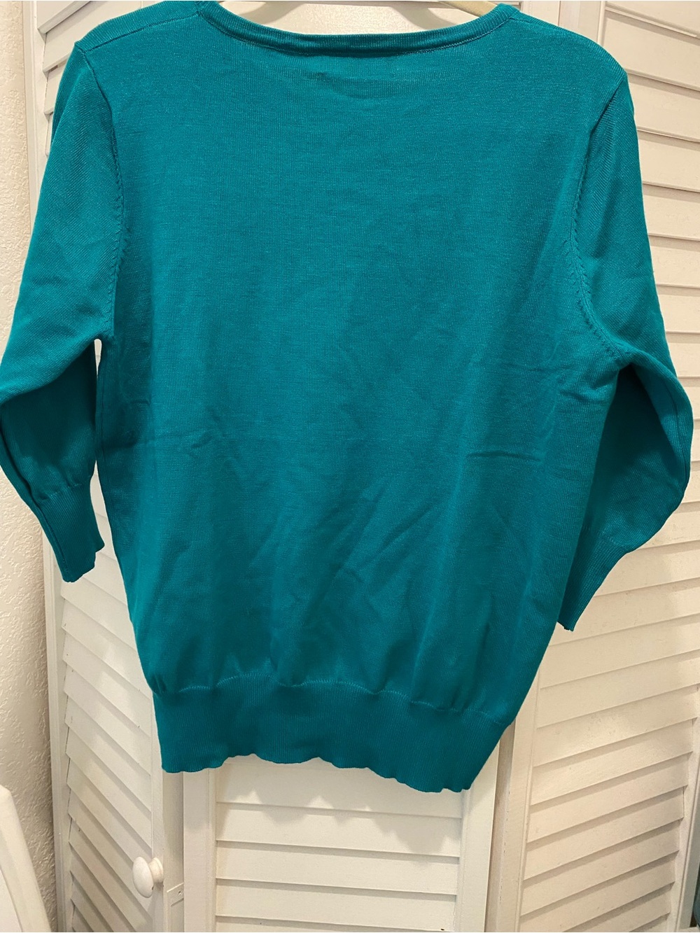 Talbots Blue Denim Shirt Button Front&Back Short Sleeve Hi-Lo Hem Size XS EUC